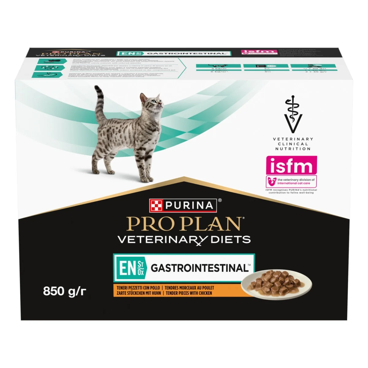 Purina Pro Plan Veterinární diety EN Gastrointestinal kapsičky pro kočky kuře 10x85 g