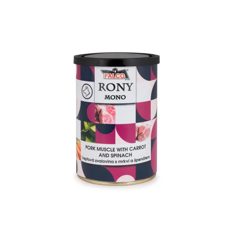 Sokol Falco RONY MONO vepřová svalovina s mrkví a špenátem 400g