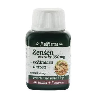 Medpharma Žen-šen 350 mg + Echinacea + Leuzea 37 tablet