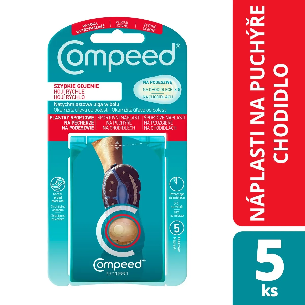 Compeed Náplast na puchýře chodidlo 5 ks