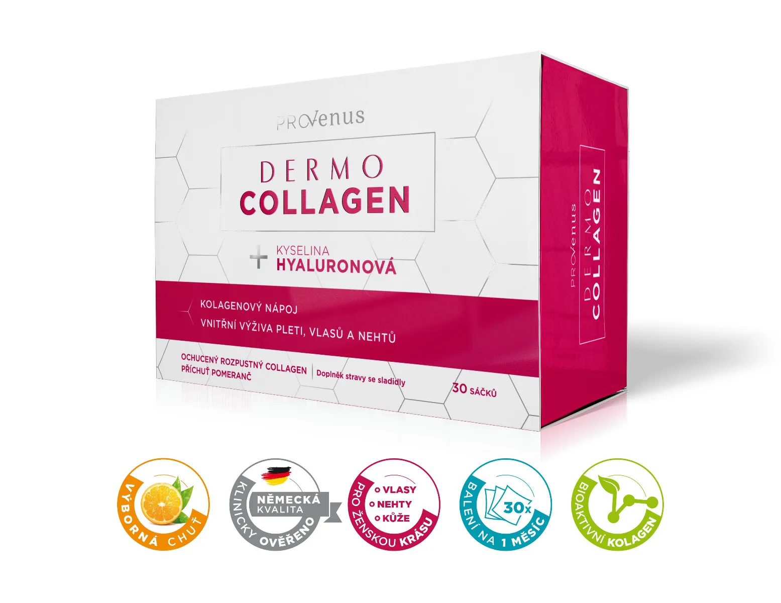 DermoCollagen ProVenus s pomerančovou příchutí kolagenový nápoj 30 sáčků