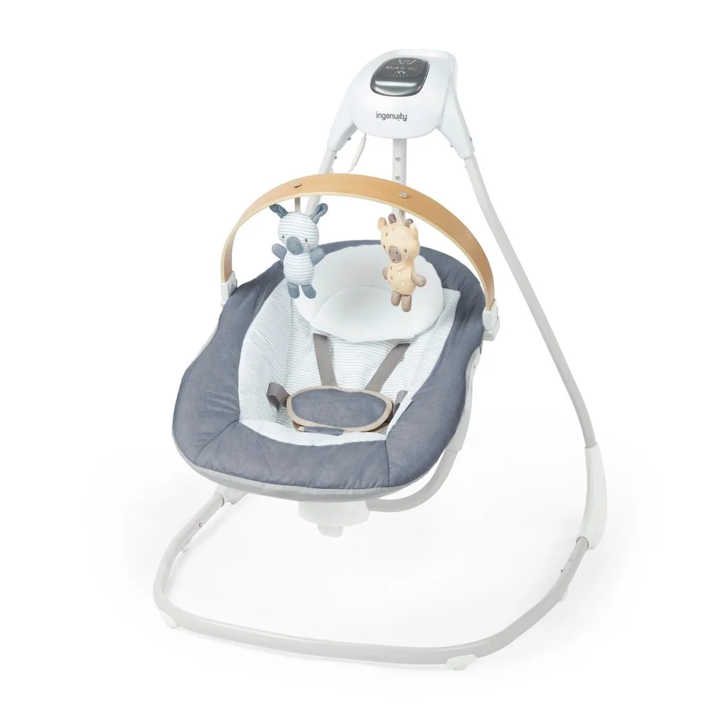 Ingenuity Houpačka pohupující hudební Chambray 0m+, do 9 kg 