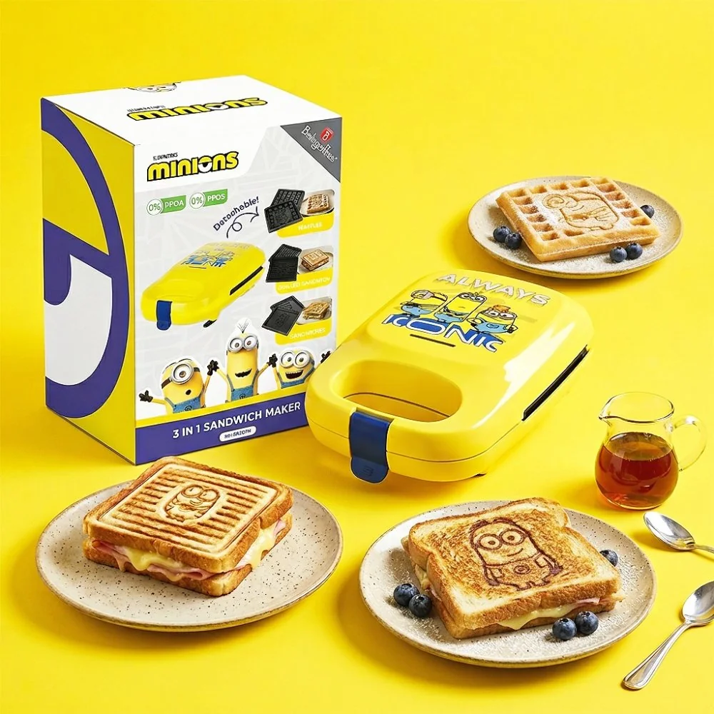 Berlingerhaus Sendvičovač 3 v 1 s vyměnitelnými deskami 600 W kolekce MIMONI