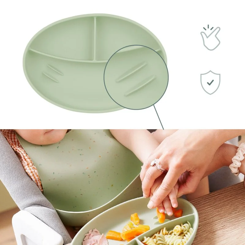 Babymoov silikonový talíř Green