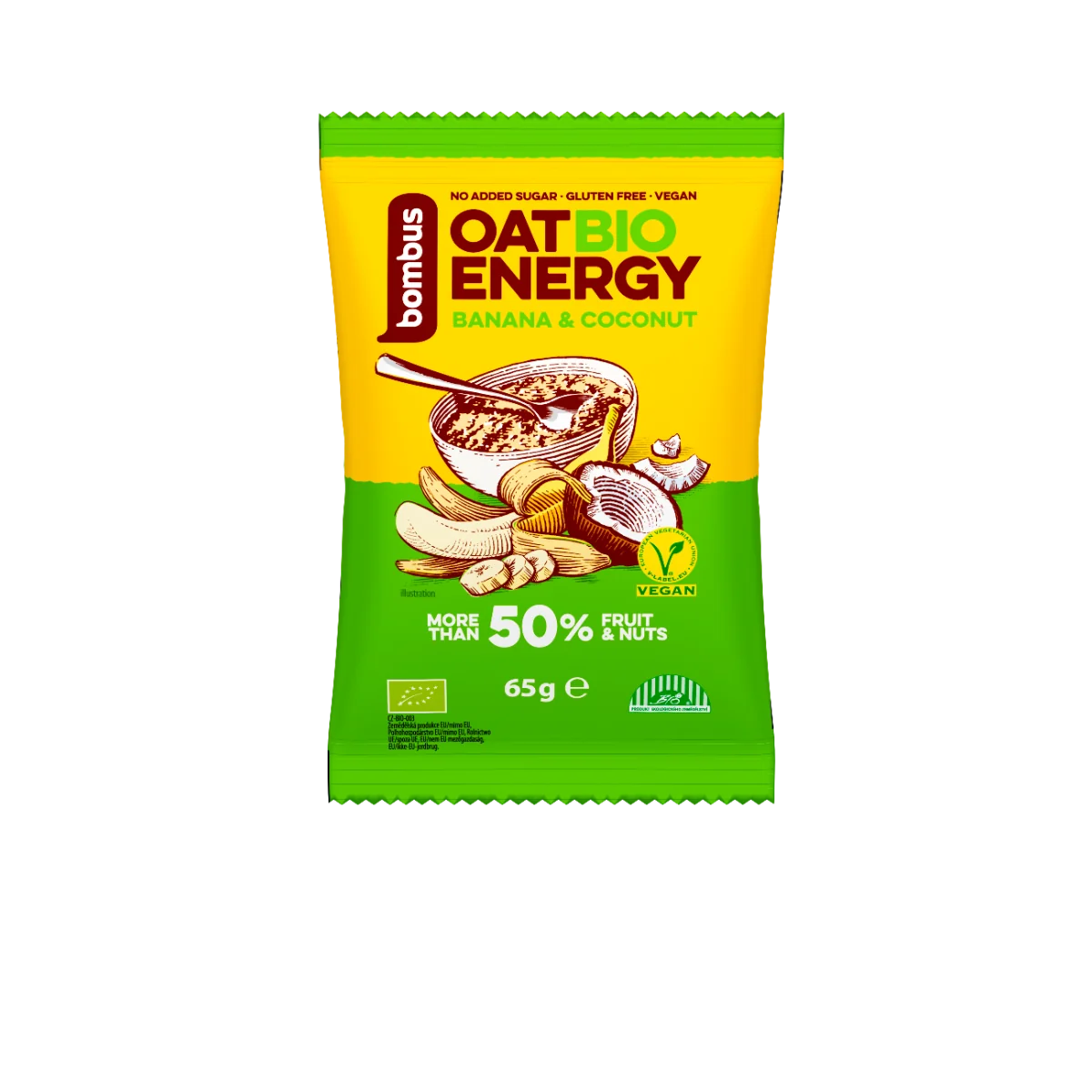 Bombus Oat Energy Banana & coconut BIO ovesná kaše 65 g