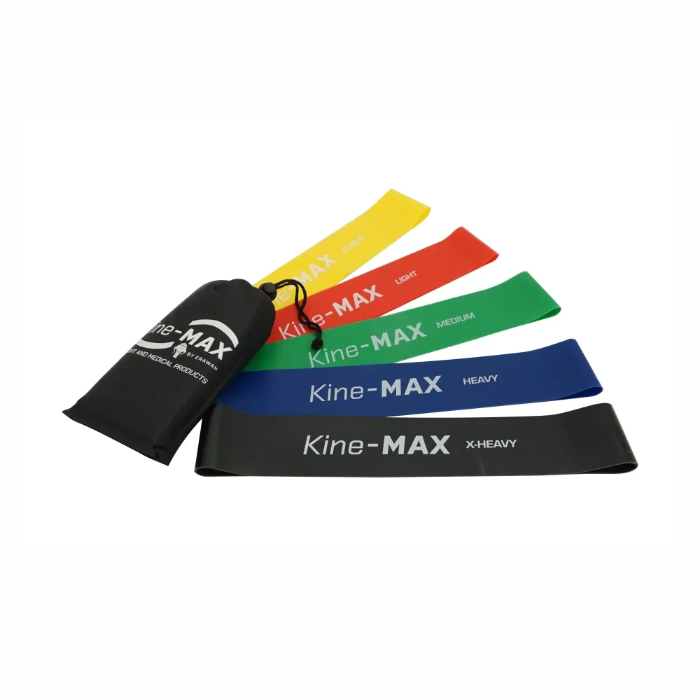 KineMAX Professional Mini Loop Resistance Band set posilovacích gum 5 ks