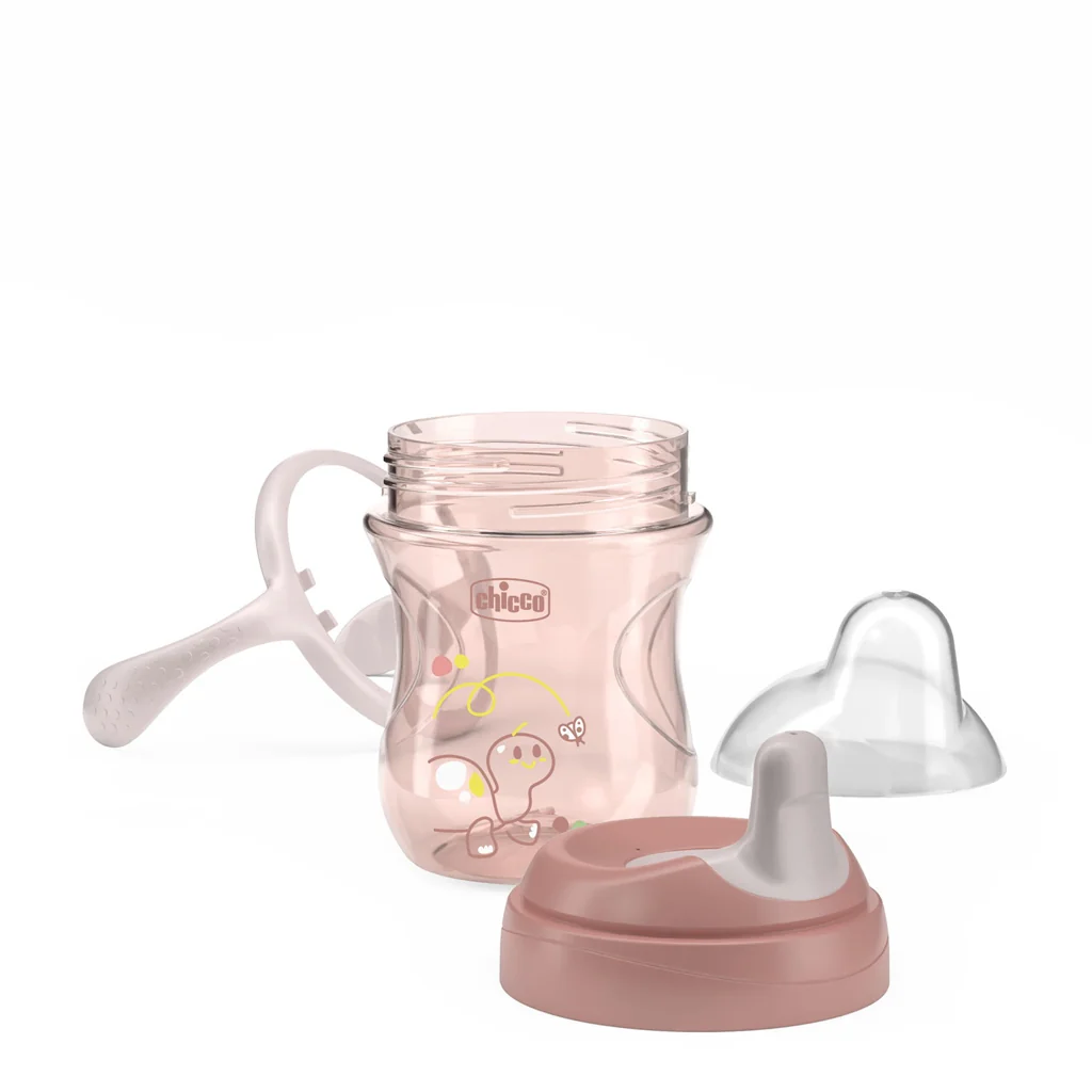 Chicco Hrneček Training s držadly 6m+ 200 ml pink