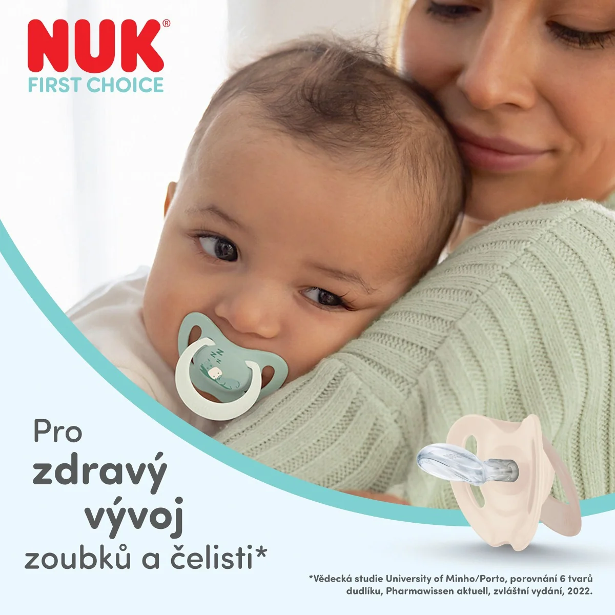 NUK First Choice Night Dudlík 6–18m box 2 ks hippo/koala