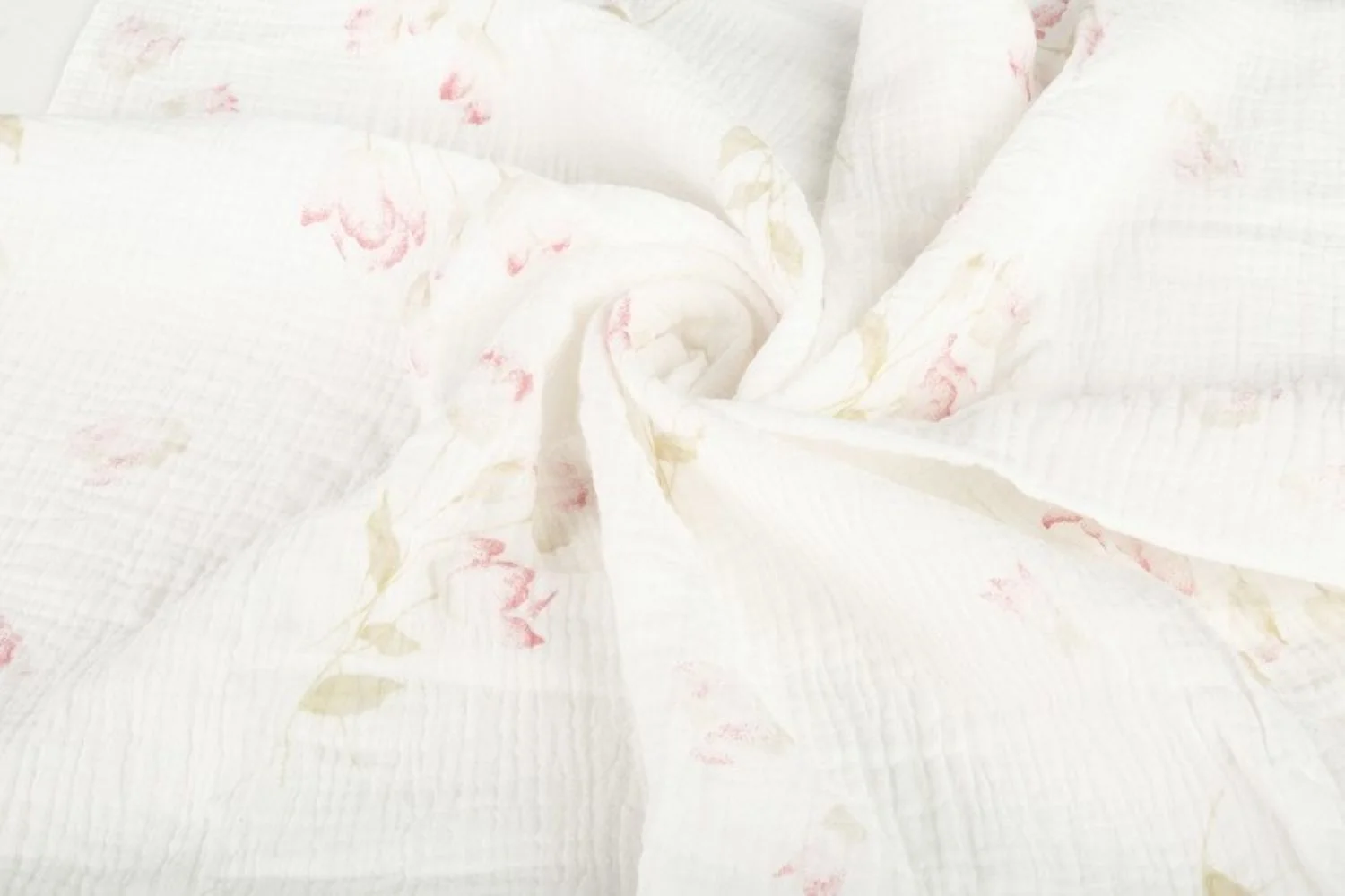 SENSILLO Mušelínové pleny krešované 60×75 cm Flowers pink – sada 2 ks