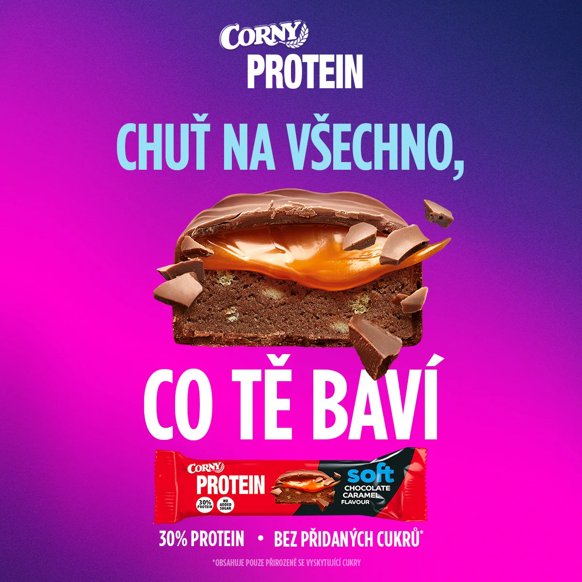 Corny Protein SOFT čokoláda-karamel 45 g