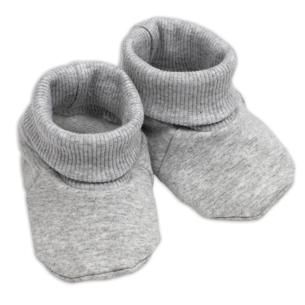 Baby Nellys Rostoucí teplákový overal pro miminko, čepice, botky, 3D, Nature - šedý melír