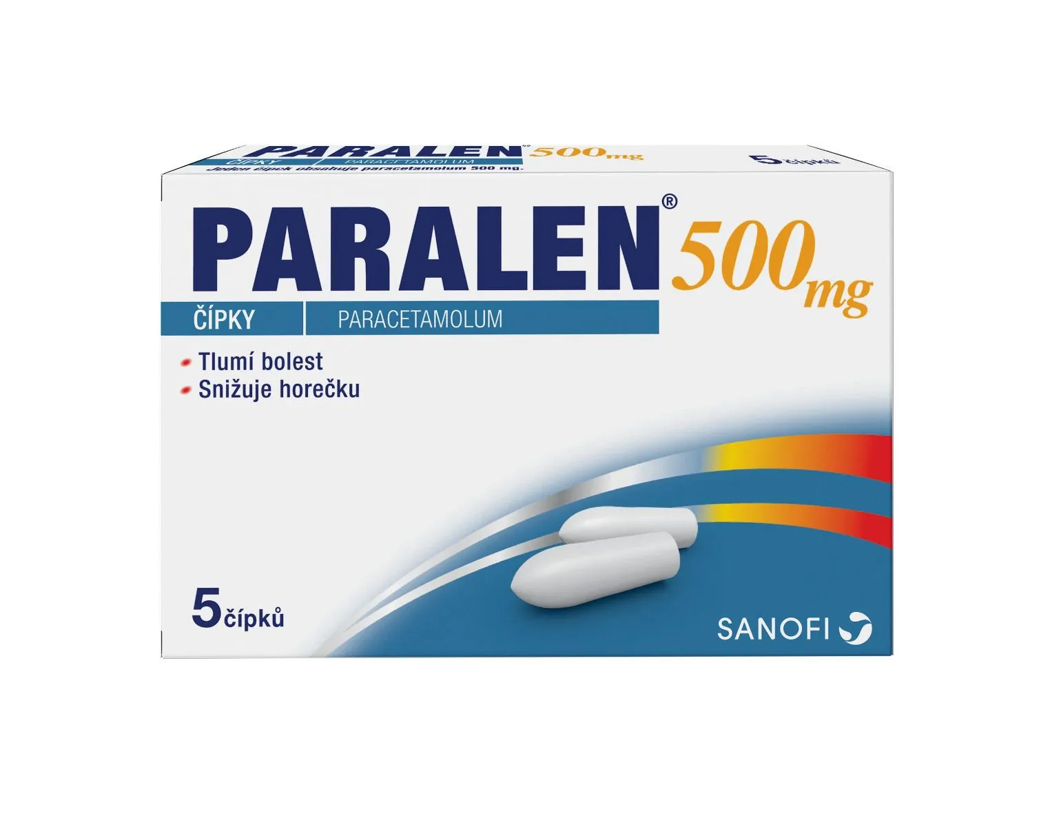 Paralen 500 mg 5 čípků