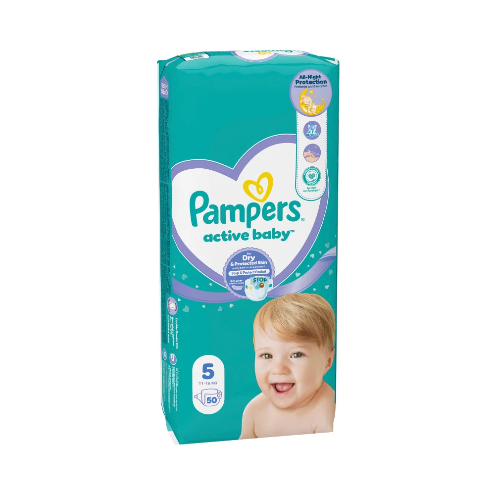 Pampers Active Baby vel. 5 11-16 kg dětské pleny 50 ks