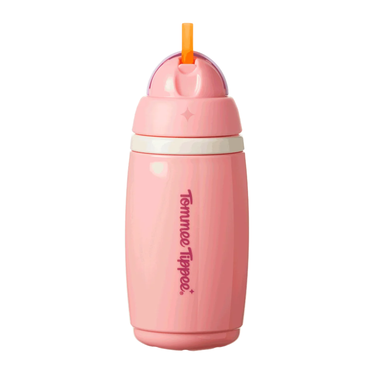 Tommee Tippee Hrneček s brčkem Active 12m+ 266 ml růžový