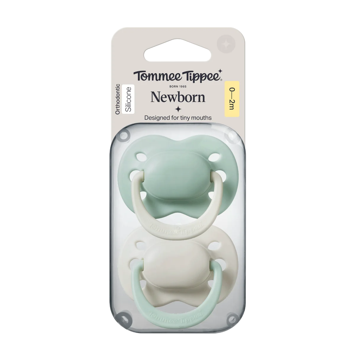 Tommee Tippee Silikonový dudlík Newborn Boy 0-2m 2 ks více barevných variant