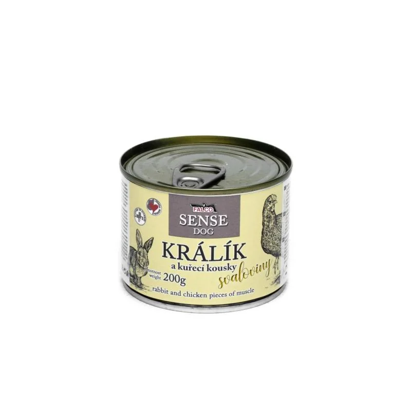 Sokol Falco SENSE DOG králík a kuřecí 200g