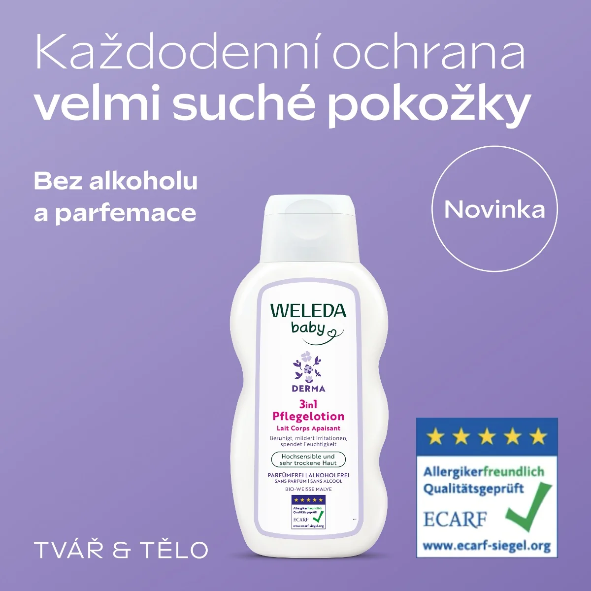 Weleda Baby Derma 3v1 Hydratační mléko 200 ml