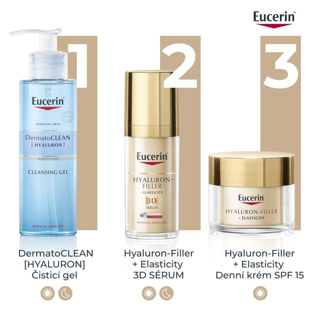 Eucerin Hyaluron-Filler + Elasticity SPF15 denní krém 50 ml