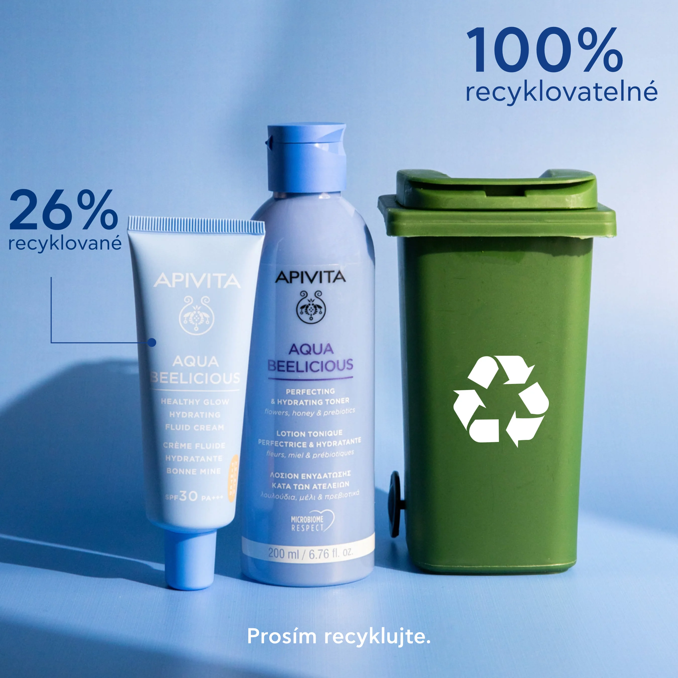 APIVITA Aqua Beelicious SPF30 tónovaný hydratační krém 40 ml