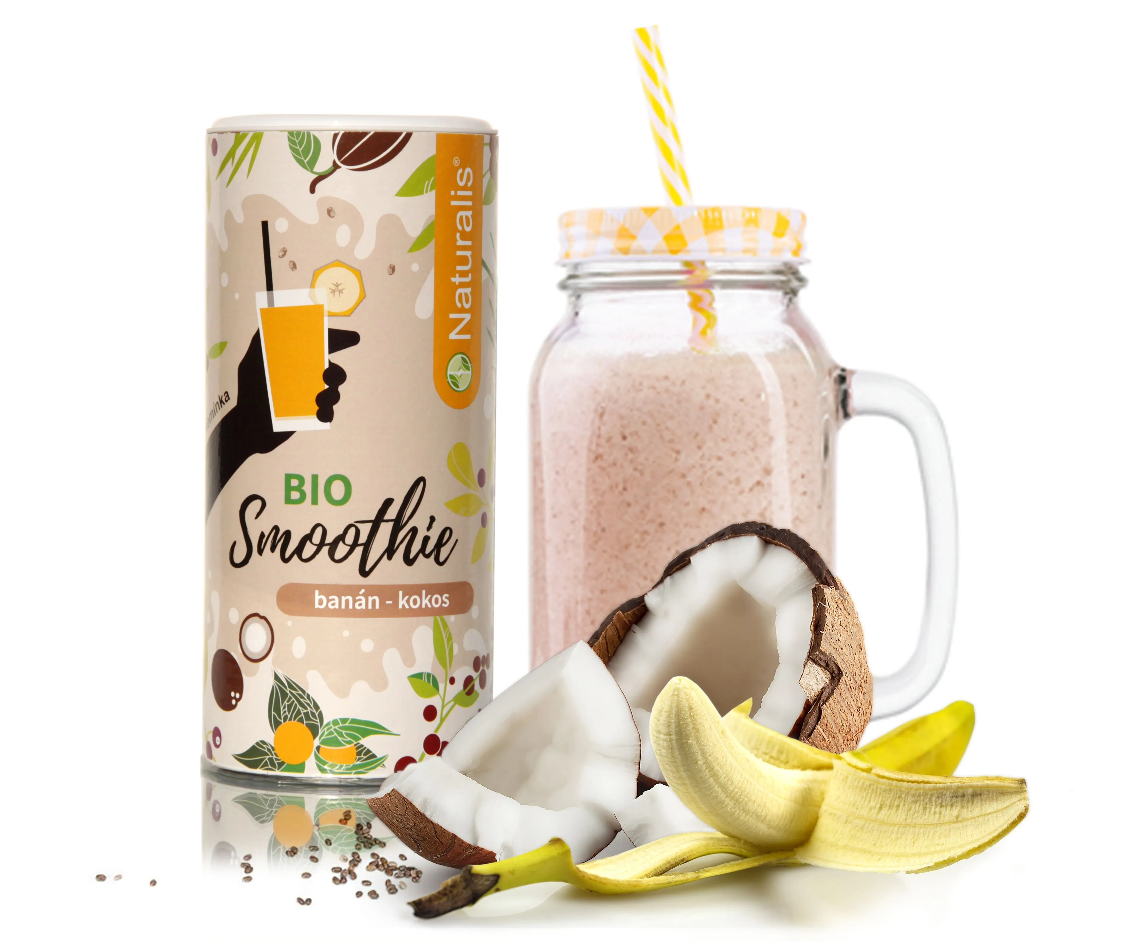 Naturalis Smoothie Banán + Kokos BIO 180 g