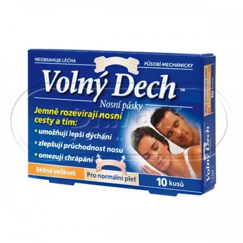 Volný dech nosní pásky pro normální pleť 10ks