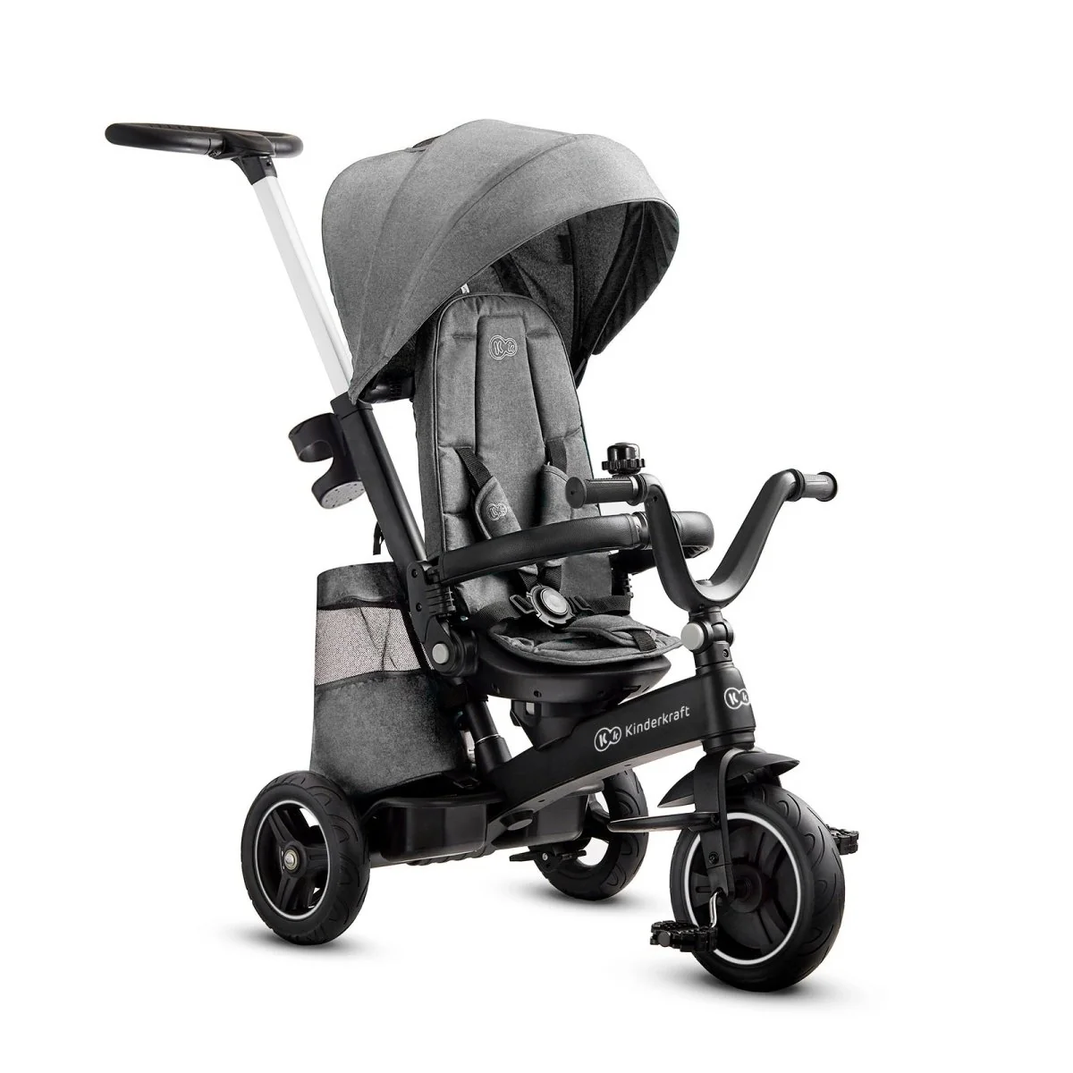 Kinderkraft select Tříkolka Easytwist Platinum Grey, Premium