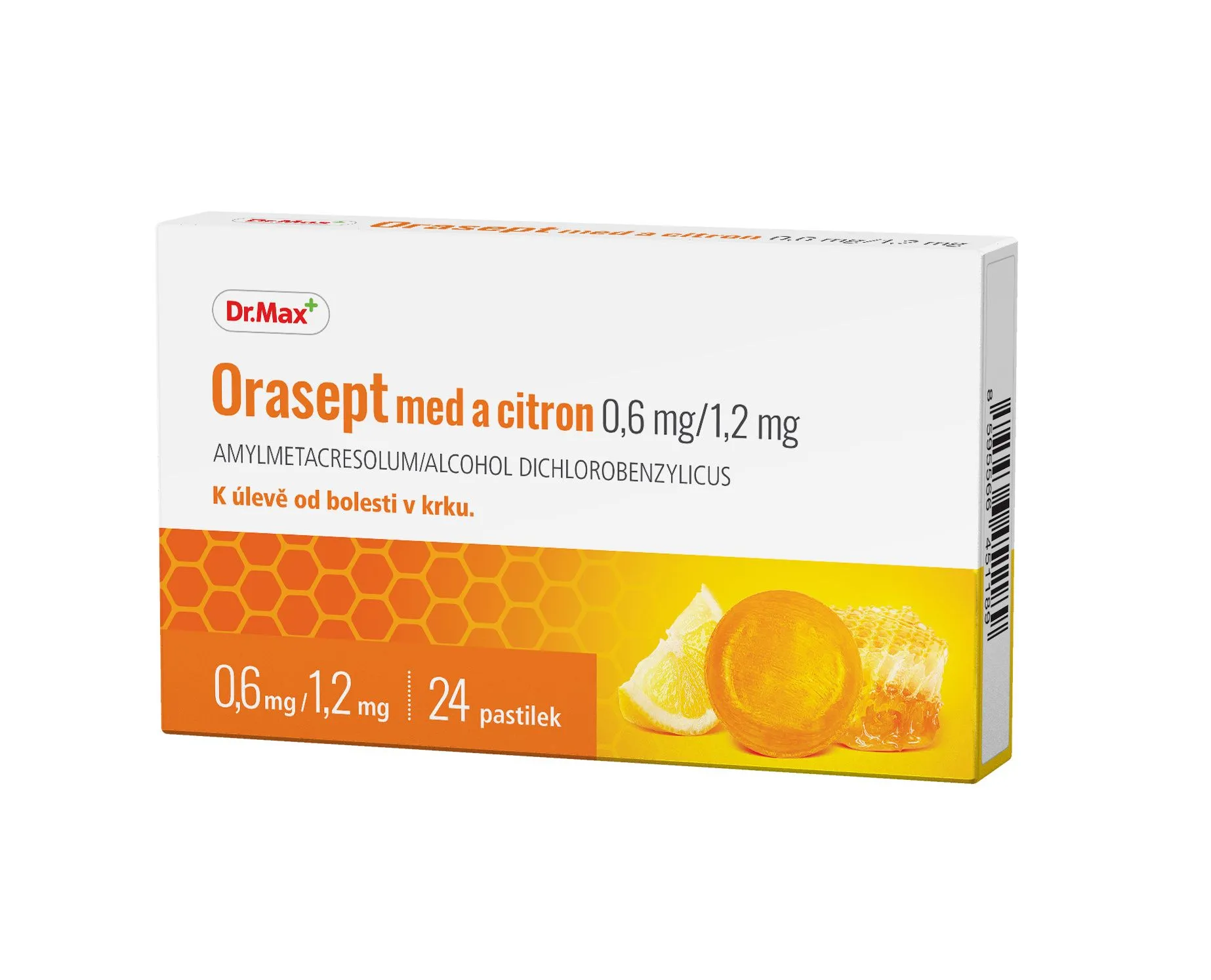 Dr. Max Orasept med a citron 0,6 mg/1,2 mg 24 pastilek