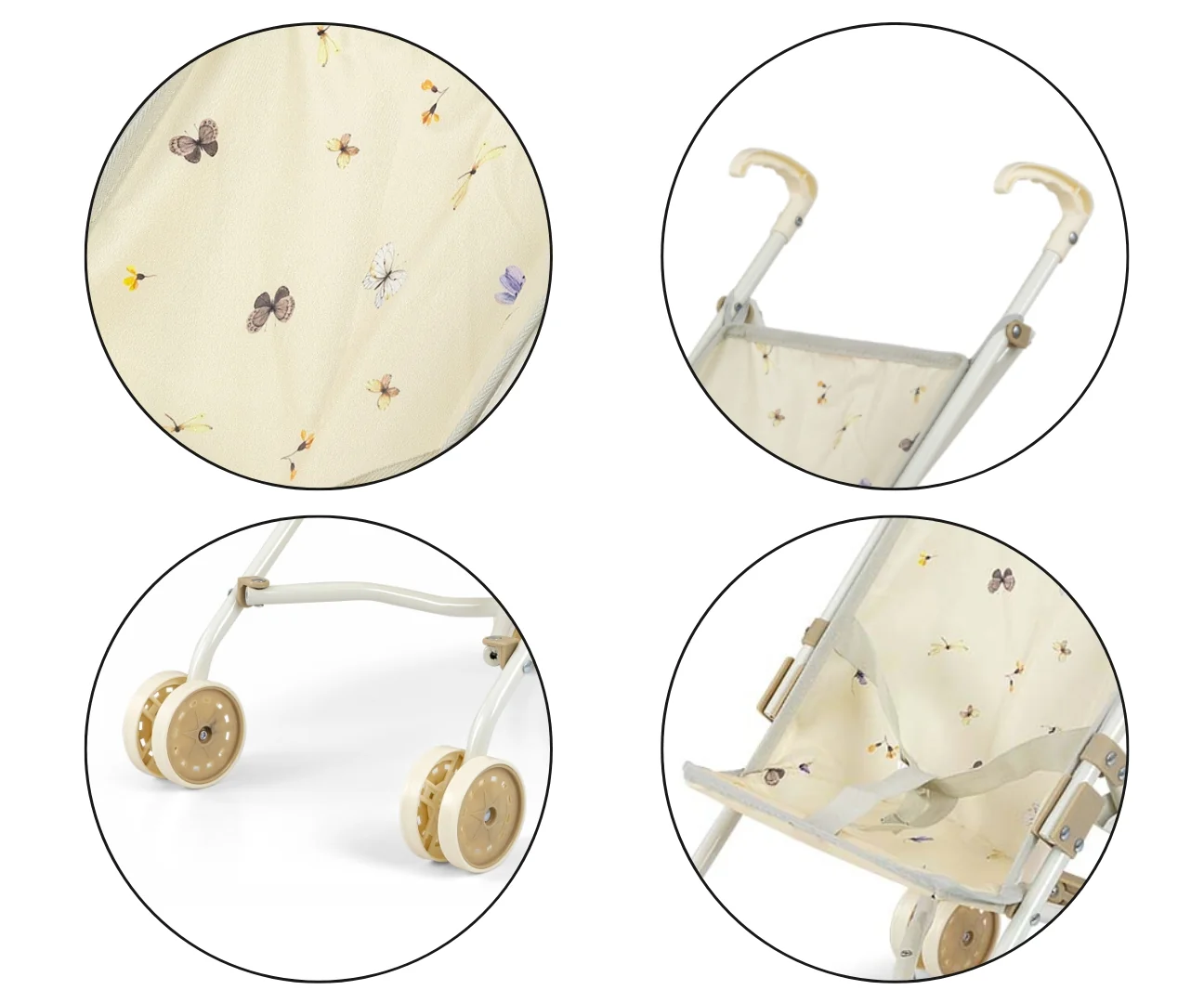 Milly Mally Kočárek pro panenky Julia – skládací golfky, lehký, pro panenky do 50 cm