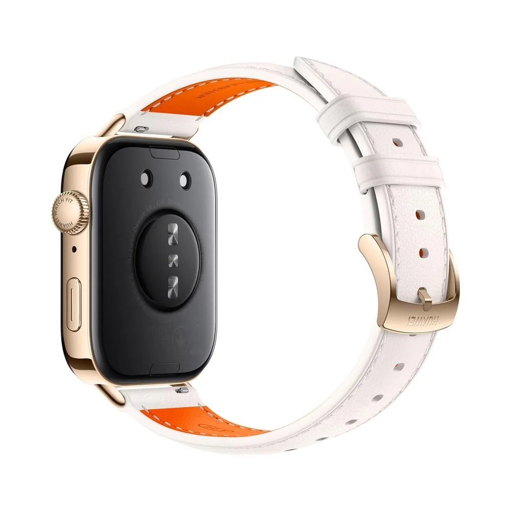 Huawei Watch Fit 3 Leather chytré hodinky pearl white