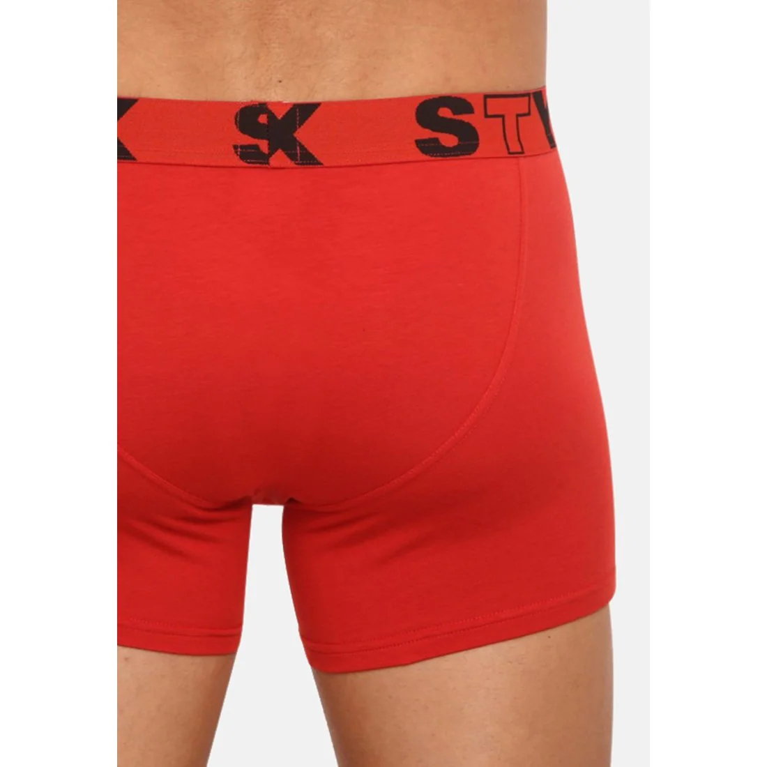 Styx Pánské boxerky long sportovní guma červené (U1064) XXL