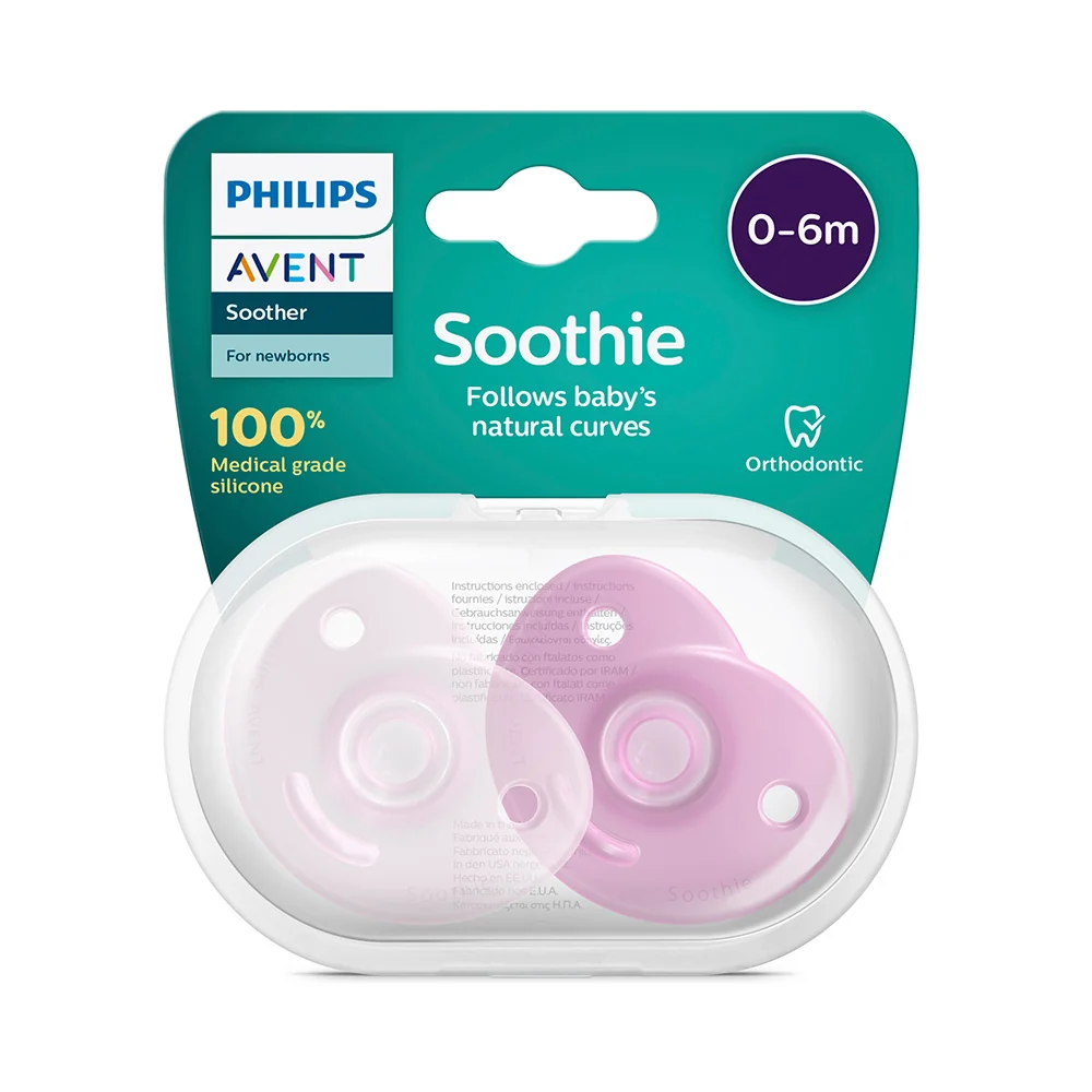 Philips Avent Šidítko Soothie 0–6m dívka 2 ks