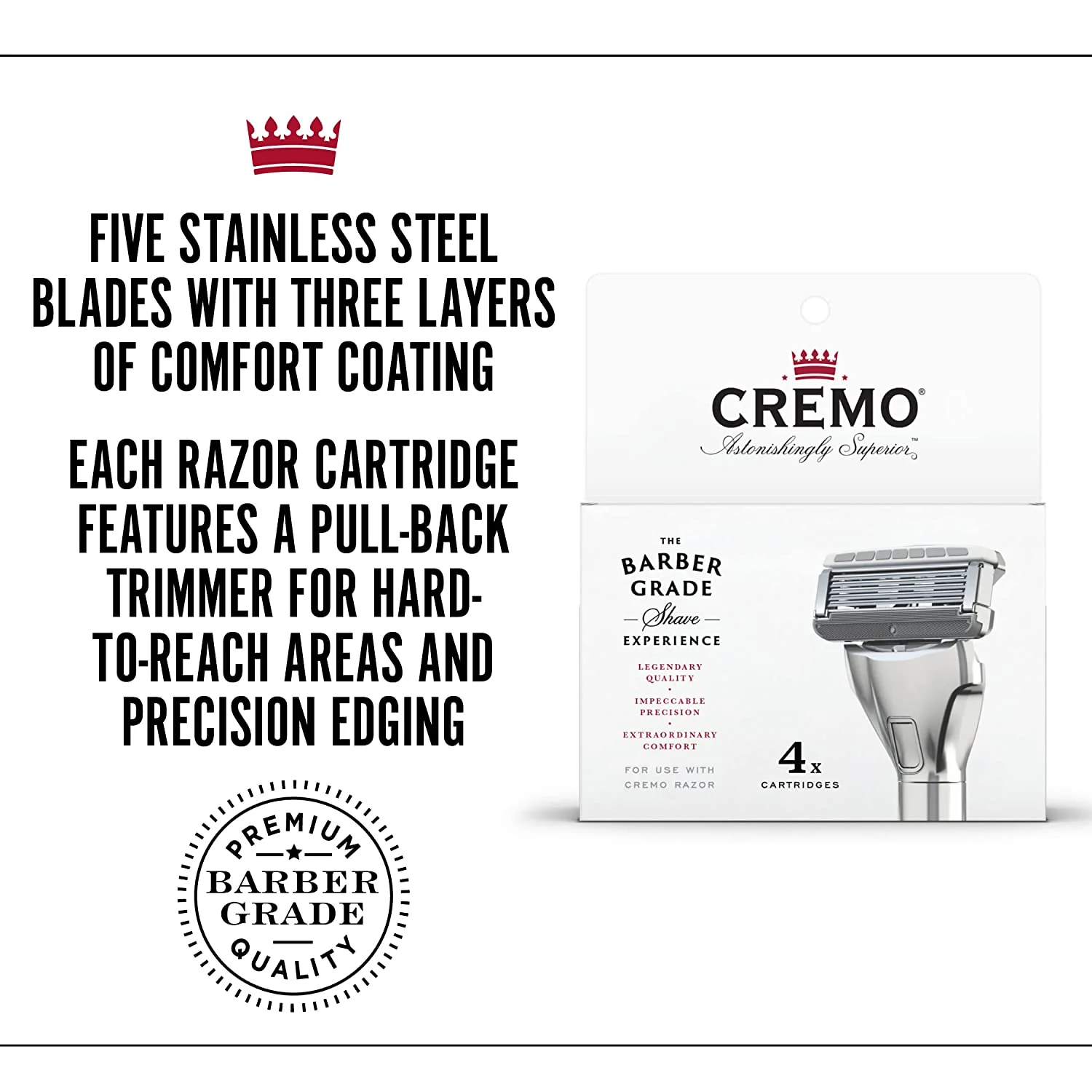 Cremo The Barber Grade náhradní hlavice 4 ks