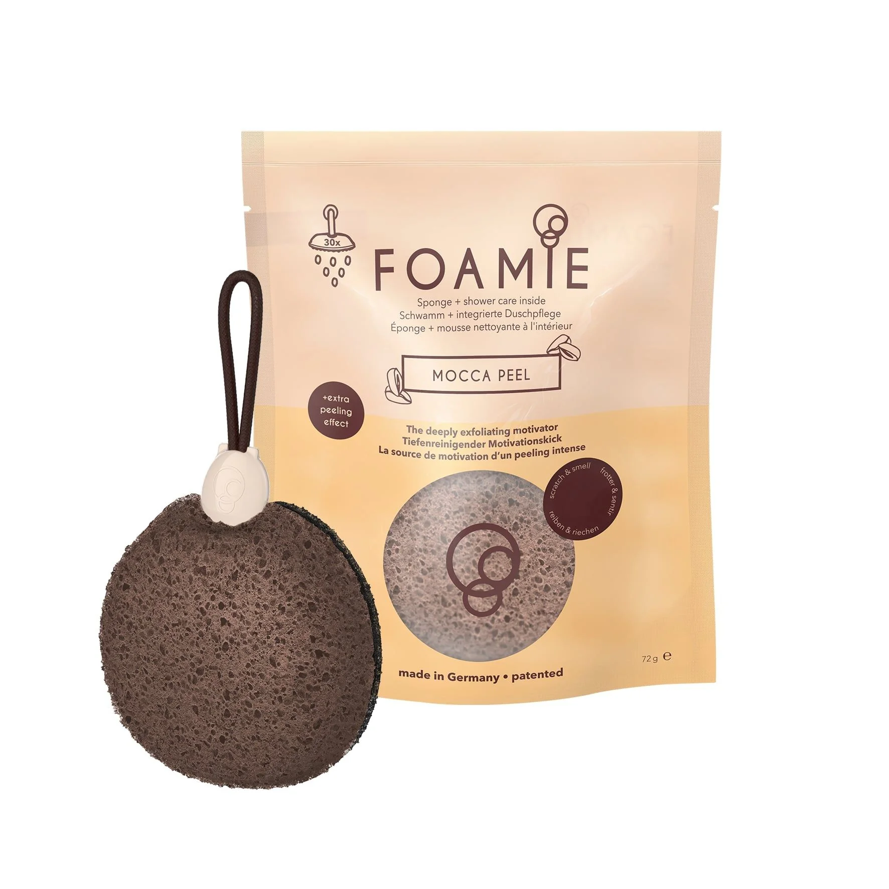 Foamie Mocca Peel houba do sprchy 1 ks