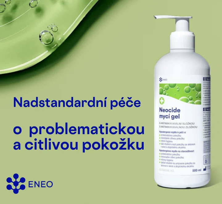 Phyteneo Neocide mycí gel s antimikrobiální složkou. Nadstandardní péče o problematickou a citlivou pokožku.