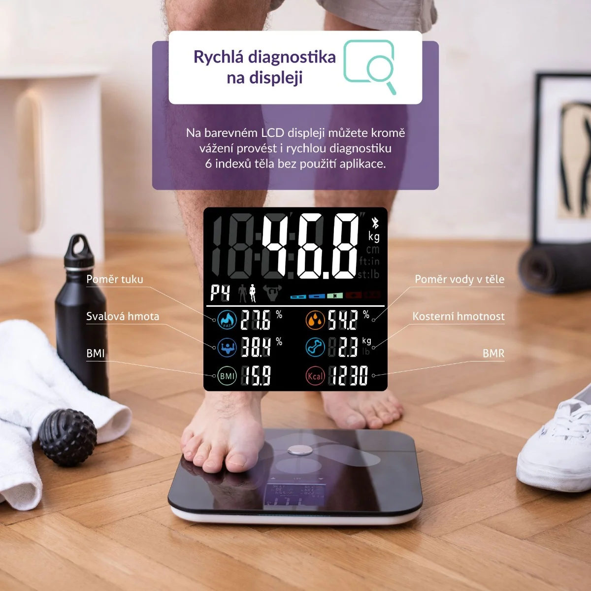 Truelife FitScale W7 BT Black digitální váha
