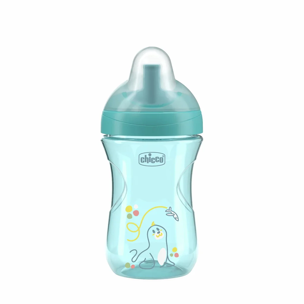 Chicco Hrneček Advanced se slámkovým náústkem 12m+ 266 ml teal