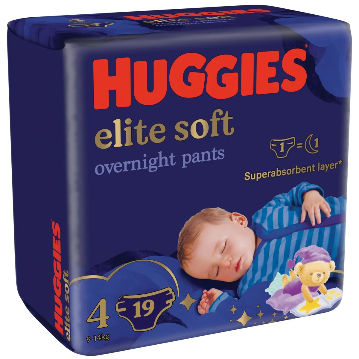 Huggies Elite Soft Pants night 4 9–14 kg 19 ks