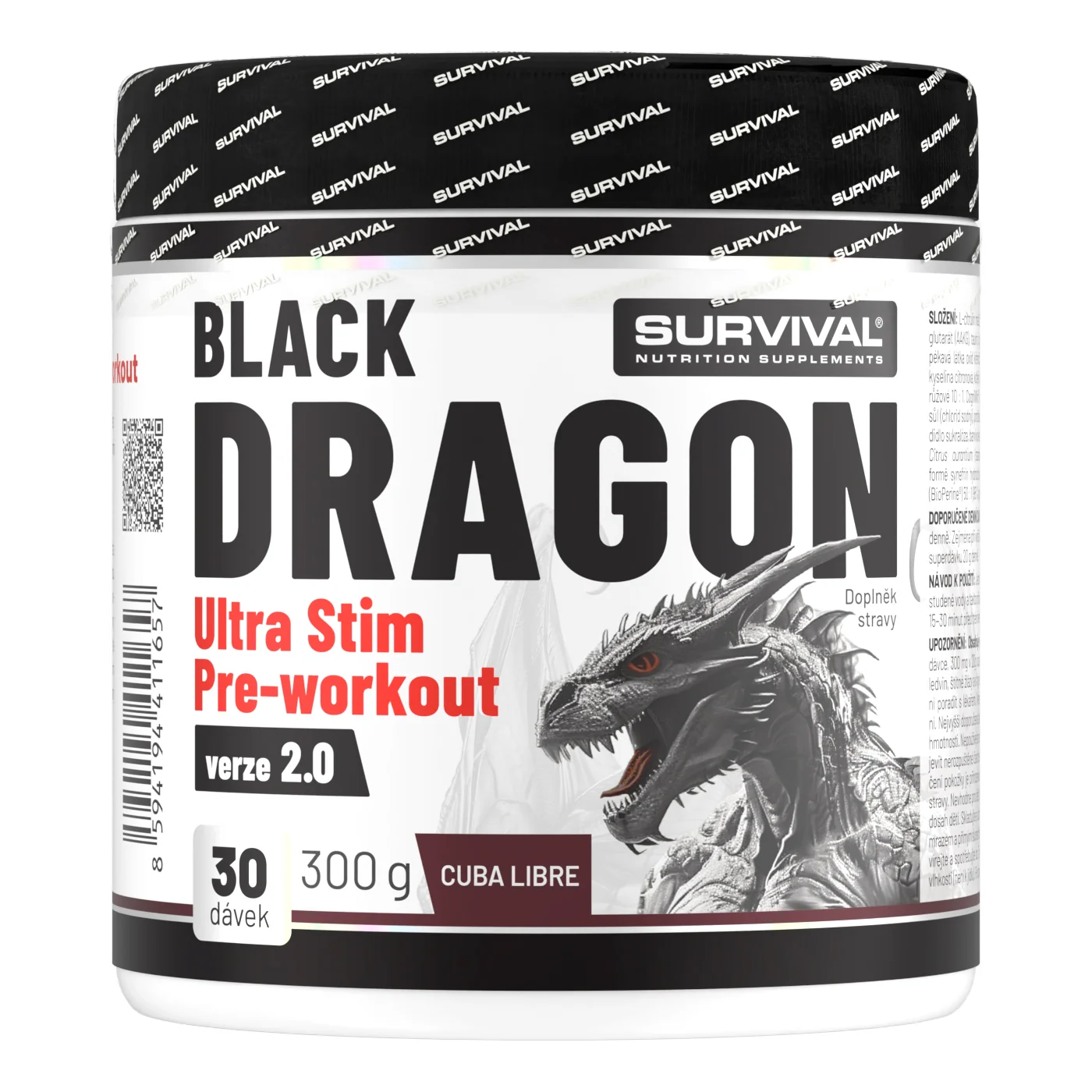 Survival Black Dragon Ultra Stim Pre-workout 300 g cuba libre 
