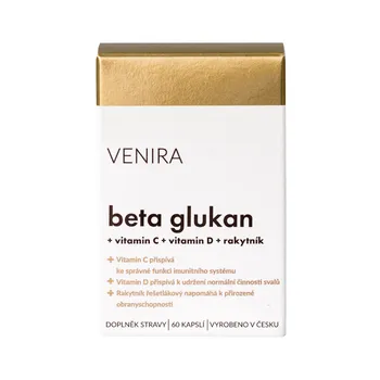 Venira Beta glukan + vitamin C a D + rakytník 60 kapslí