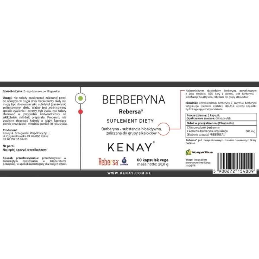 Kenay Berberin REBERSA 60 kapslí