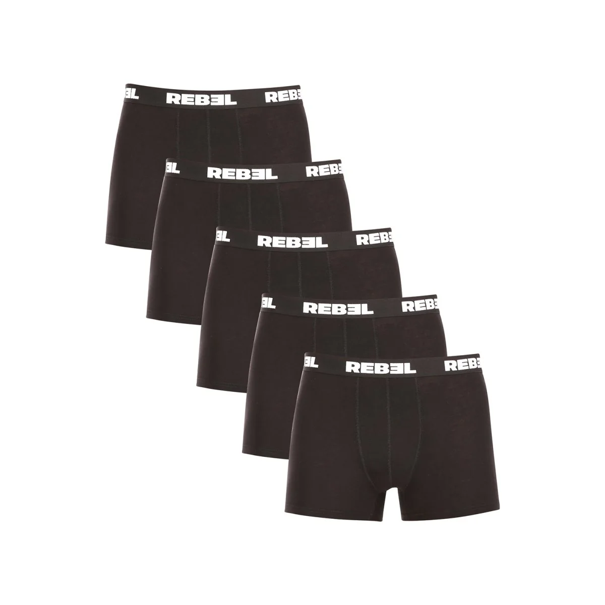 Nedeto 5PACK pánské boxerky Rebel černé (5NBR001) 5XL 