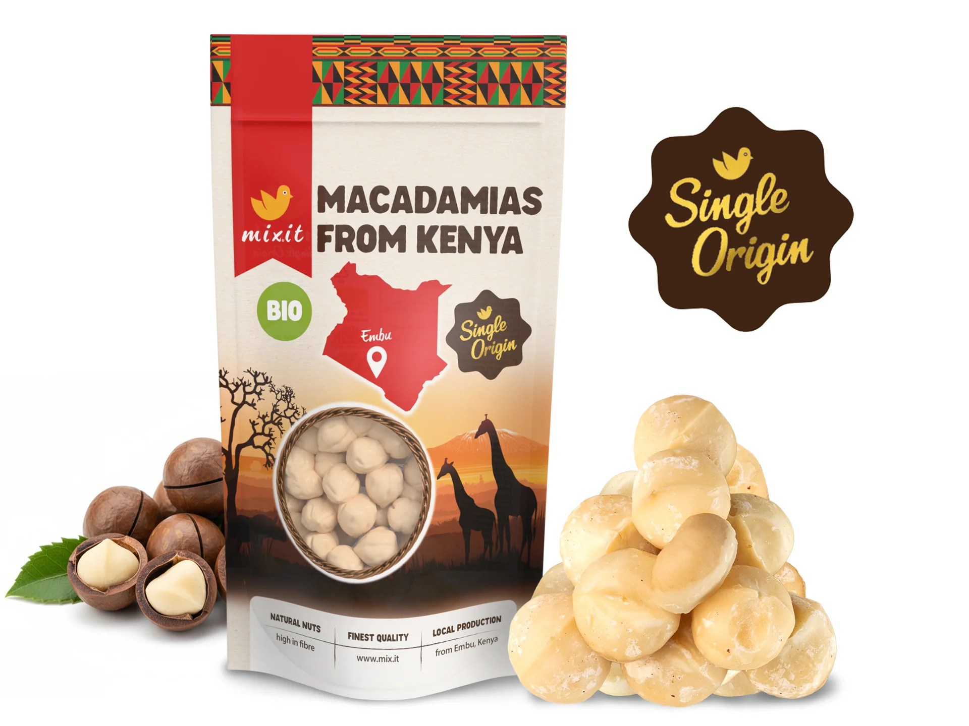 Mixit Single Origin Makadamy z Keni 200 g