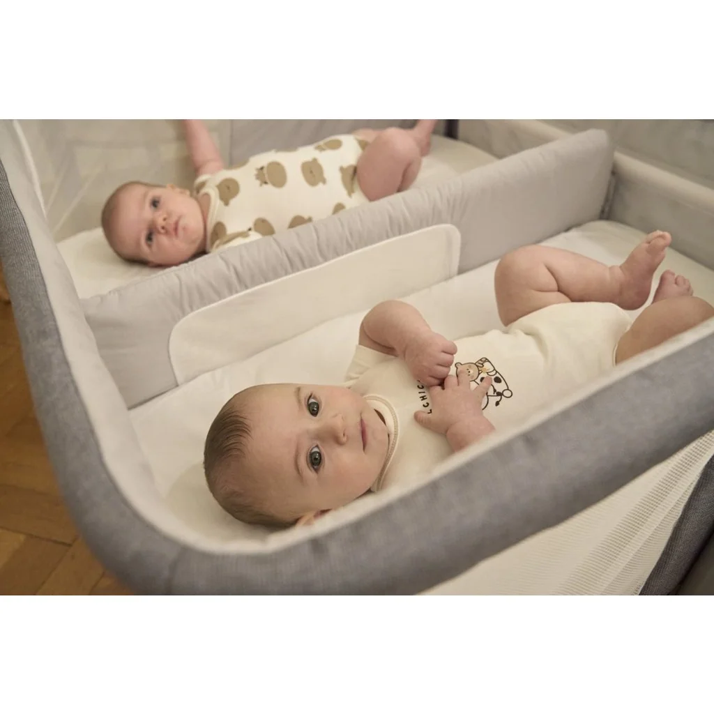 Chicco Postýlka Next2Me Twins pro dvojčata - Magnet Grey