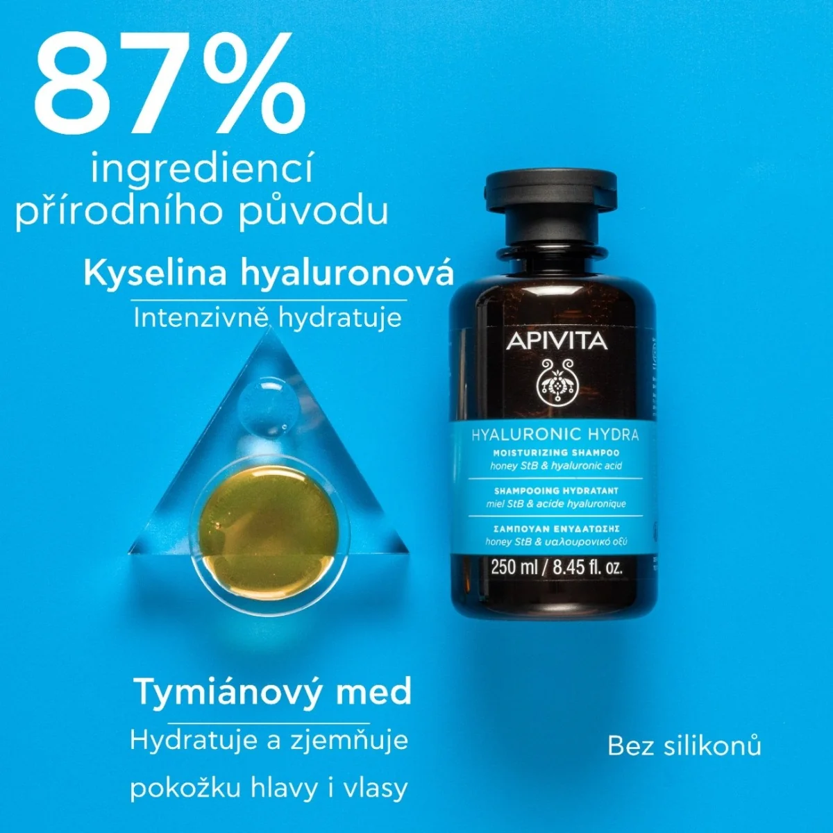 APIVITA Hyaluronic Hydra hydratační šampon 250 ml