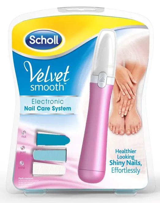 Scholl Velvetsmooth Elektrický pilník na nehty růžový