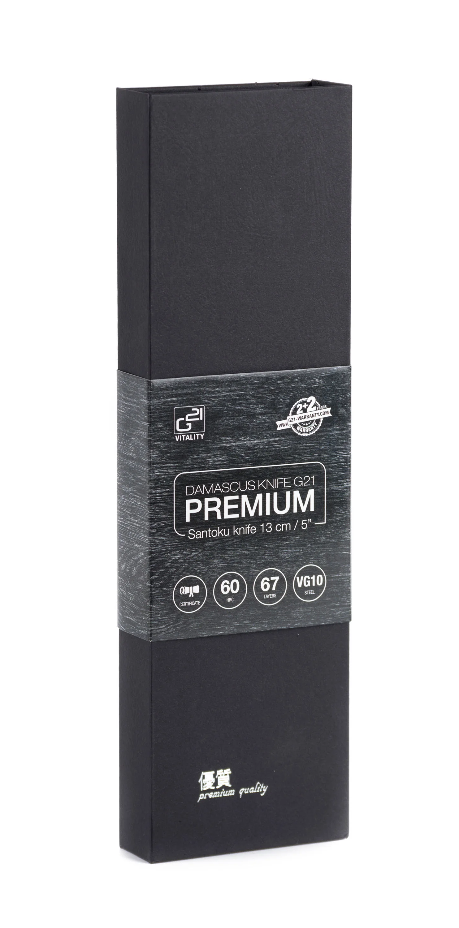G21 Nůž Damascus Premium 13 cm, Santoku