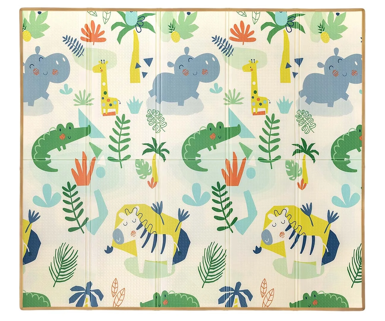 Milly Mally Oboustranná skládací pěnová podložka pro děti 197 × 177 cm - Savana