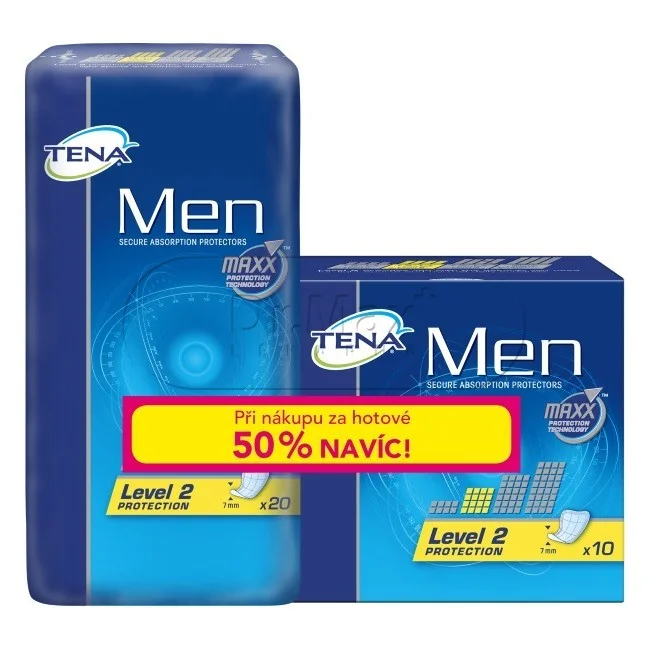 Inkontinenční vložky TENA Men Level 2 50% navíc 30ks