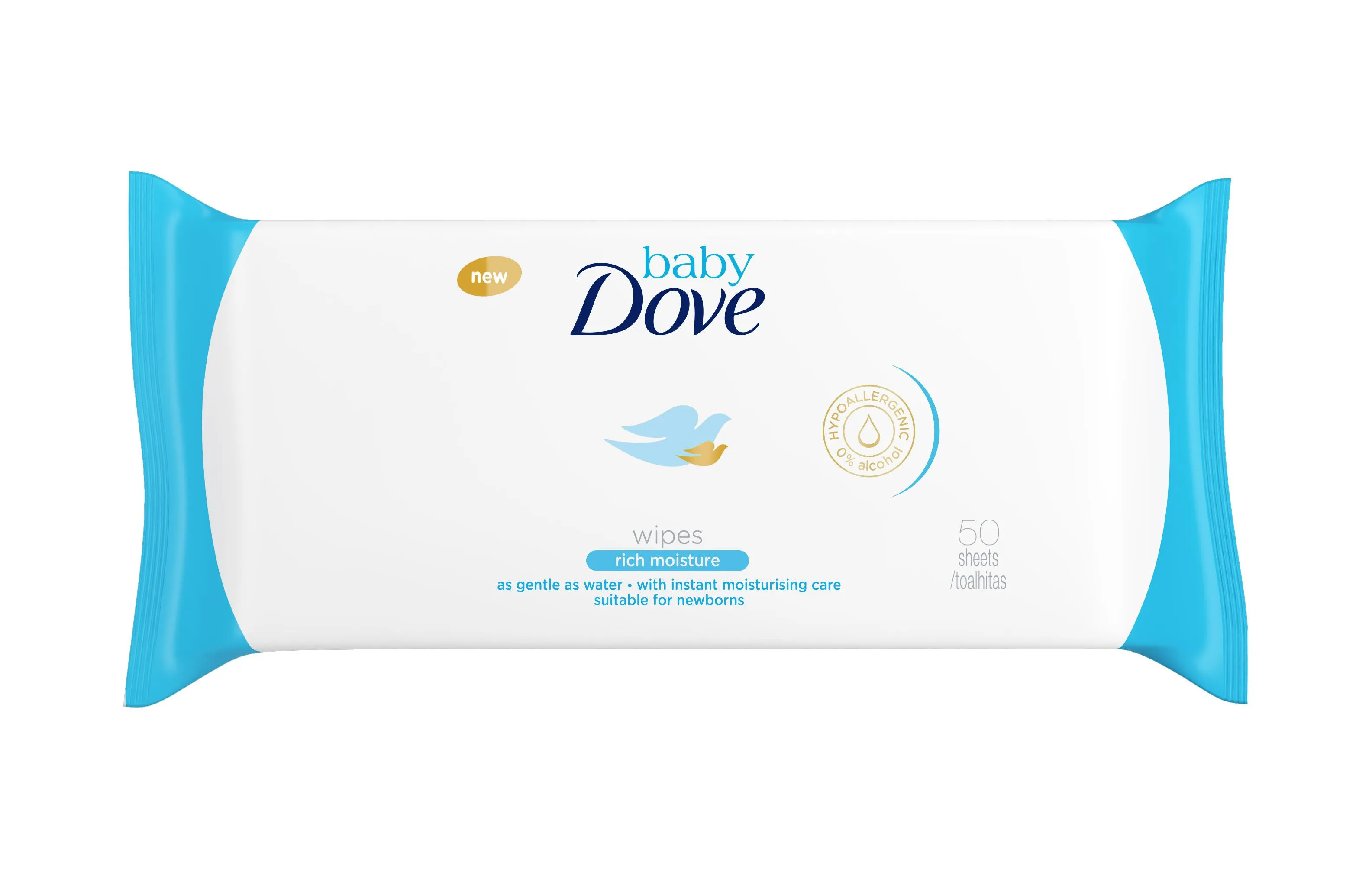 Dove Baby Rich Moisture vlhčené ubrousky 50 ks