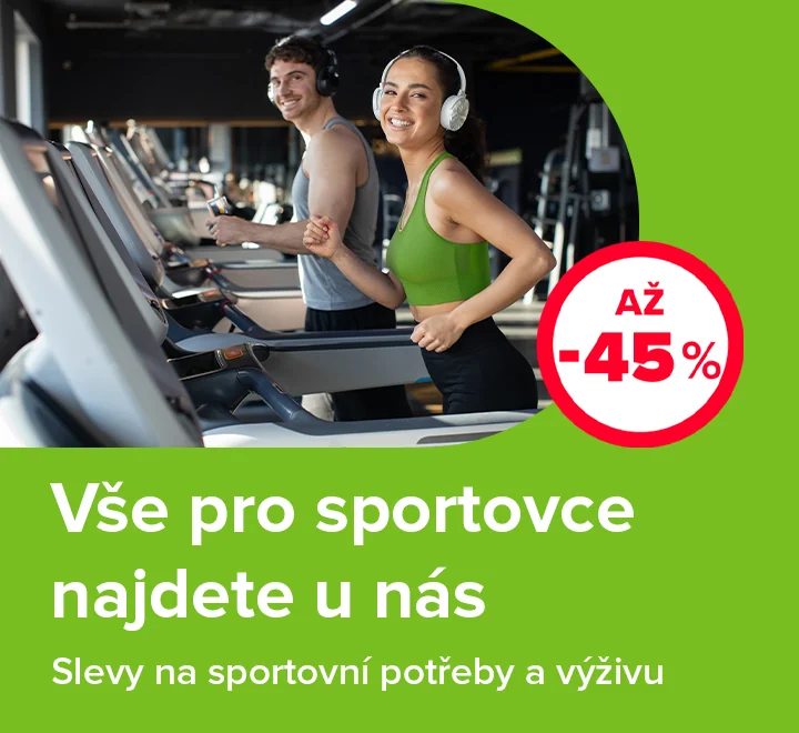 Vše pro sportovce najdete u nás. Slevy na sportovní potřeby a výživu až -45 % Vše pro sportovce najdete u nás. Slevy na sportovní potřeby a výživu až -45 %